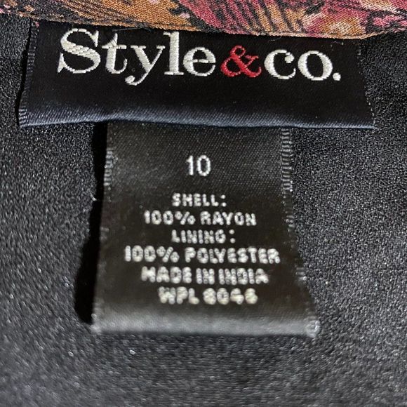 Style & Co. Maxi Dress with V Neck in Lightweight Fabric Moves with Breeze SZ 10 - Picture 9 of 11